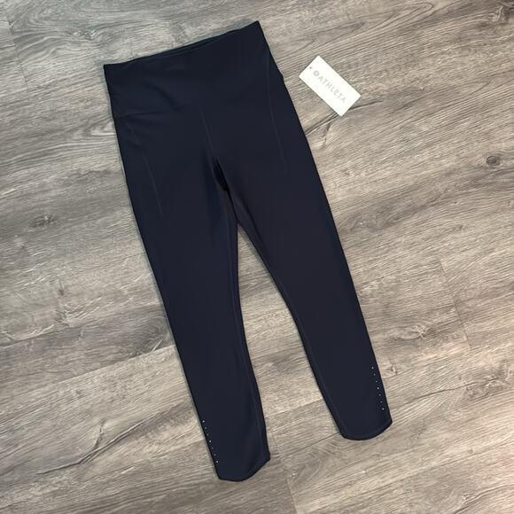 NWT Athleta Pacesetter 7/8 Tight Navy Size Small Running / Gym - Picture 2 of 12